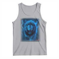 Vintage Classic Blue Lion Bootleg Graphic Tank Top - Wonder Print Shop