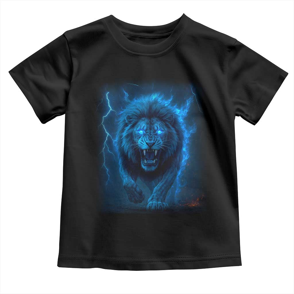 Vintage Classic Blue Lion Bootleg Graphic Toddler T Shirt - Wonder Print Shop