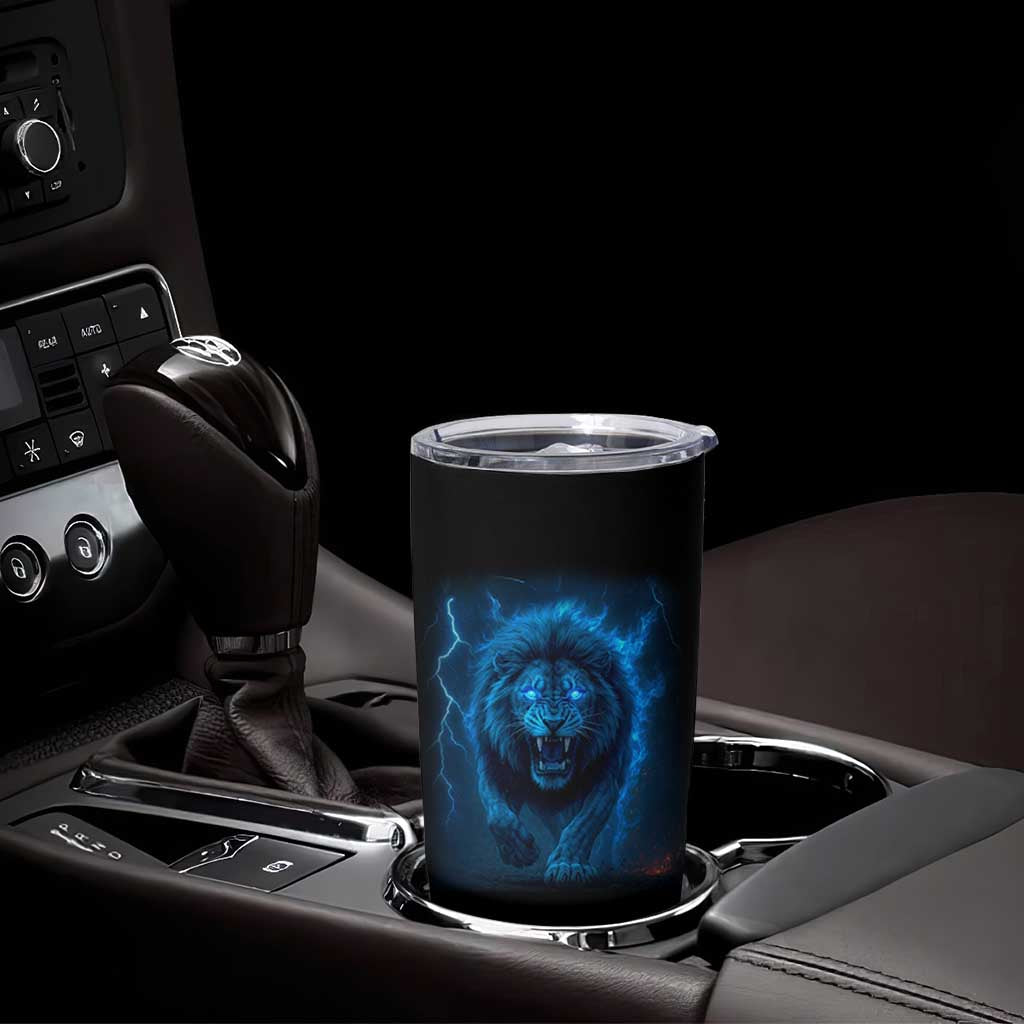 Vintage Classic Blue Lion Bootleg Graphic Tumbler Cup - Wonder Print Shop