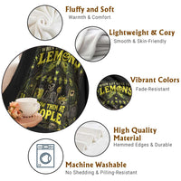 When Life Gives You Lemons Throw Them At People Throw Blanket Funny Skeleton Halloween Gothic Lemonade Graphic