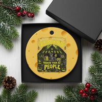 When Life Gives You Lemons Throw Them At People Ceramic Ornament Funny Skeleton Halloween Gothic Lemonade Graphic