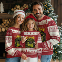 When Life Gives You Lemons Throw Them At People Ugly Christmas Sweater Funny Skeleton Halloween Gothic Lemonade Graphic