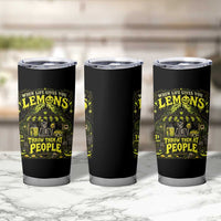 When Life Gives You Lemons Throw Them At People Tumbler Cup Funny Skeleton Halloween Gothic Lemonade Graphic