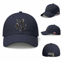 Flying Raven Crow Baseball Cap Vintage Dark Academia Gothic Black Bird Graphic