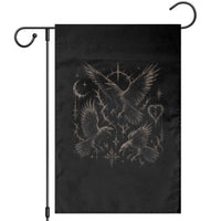 Flying Raven Crow Garden Flag Black Bird Gothic Occult Cyber Y2K Dark Academia Ravens Graphic