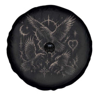 Flying Raven Crow Spare Tire Cover Black Bird Gothic Occult Cyber Y2K Dark Academia Ravens Graphic