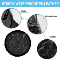 Flying Raven Crow Spare Tire Cover Black Bird Gothic Occult Cyber Y2K Dark Academia Ravens Graphic