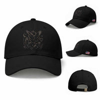 Flying Raven Crow Baseball Cap Black Bird Gothic Occult Cyber Y2K Dark Academia Ravens Graphic