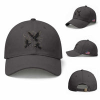 Flying Raven Crow Baseball Cap Black Bird Gothic Occult Cyber Y2K Dark Academia Ravens Graphic
