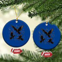 Flying Raven Crow Ceramic Ornament Black Bird Gothic Occult Cyber Y2K Dark Academia Ravens Graphic