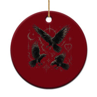 Flying Raven Crow Ceramic Ornament Black Bird Gothic Occult Cyber Y2K Dark Academia Ravens Graphic