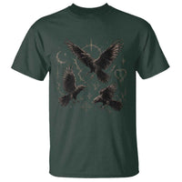 Flying Raven Crow T Shirt Black Bird Gothic Occult Cyber Y2K Dark Academia Ravens Graphic