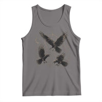 Flying Raven Crow Tank Top Black Bird Gothic Occult Cyber Y2K Dark Academia Ravens Graphic