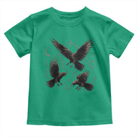 Flying Raven Crow Toddler T Shirt Black Bird Gothic Occult Cyber Y2K Dark Academia Ravens Graphic