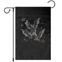 Three Bats Y2k Garden Flag Vintage 90s Style Bat Gothic Occult Halloween Bat Graphic