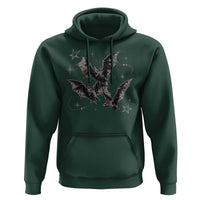 Three Bats Y2k Hoodie Vintage 90s Style Bat Gothic Occult Halloween Bat Graphic