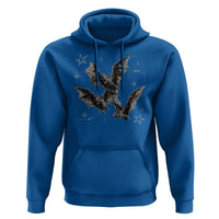 Three Bats Y2k Hoodie Vintage 90s Style Bat Gothic Occult Halloween Bat Graphic