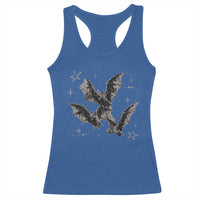 Three Bats Y2k Racerback Tank Top Vintage 90s Style Bat Gothic Occult Halloween Bat Graphic