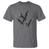 Three Bats Y2k T Shirt Vintage 90s Style Bat Gothic Occult Halloween Bat Graphic