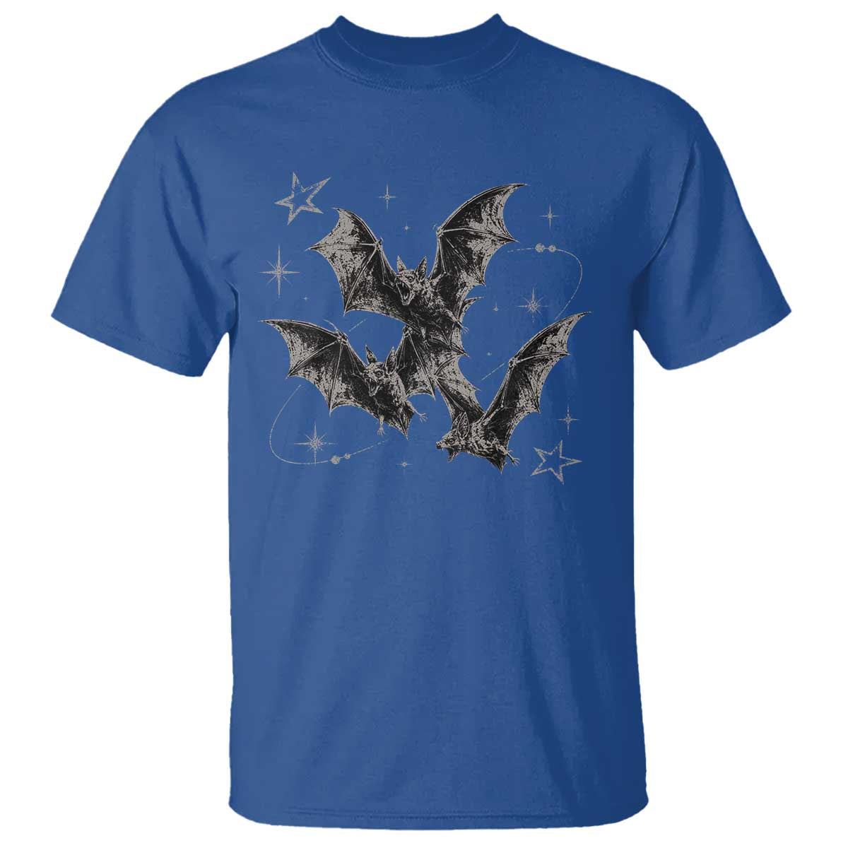 Three Bats Y2k T Shirt Vintage 90s Style Bat Gothic Occult Halloween Bat Graphic