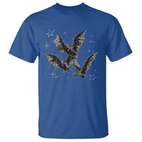 Three Bats Y2k T Shirt Vintage 90s Style Bat Gothic Occult Halloween Bat Graphic