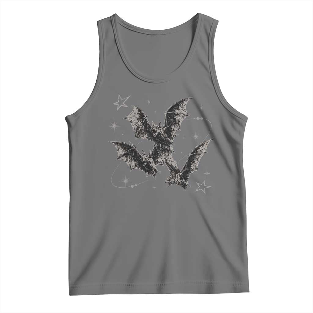 Three Bats Y2k Tank Top Vintage 90s Style Bat Gothic Occult Halloween Bat Graphic