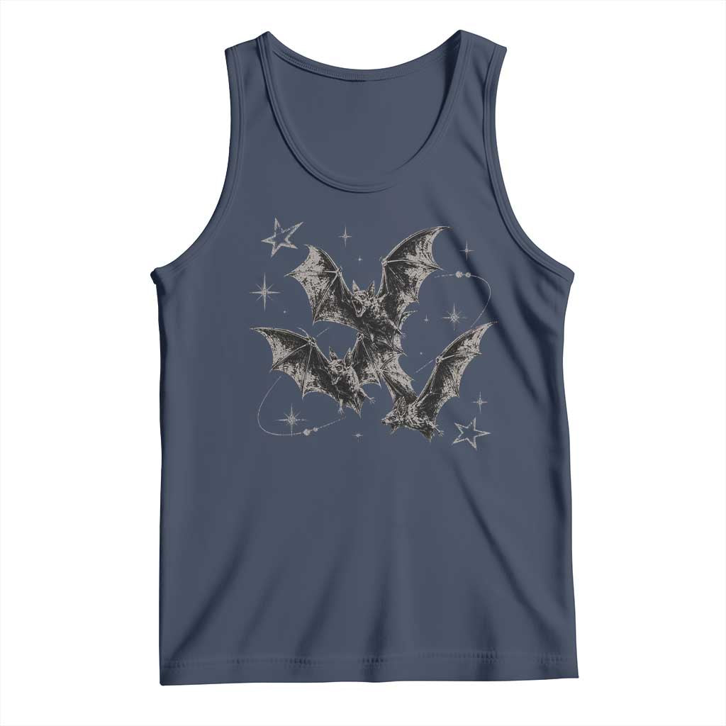 Three Bats Y2k Tank Top Vintage 90s Style Bat Gothic Occult Halloween Bat Graphic