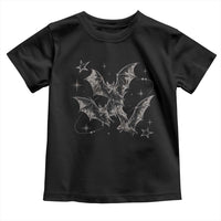 Three Bats Y2k Toddler T Shirt Vintage 90s Style Bat Gothic Occult Halloween Bat Graphic