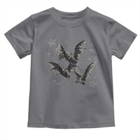Three Bats Y2k Toddler T Shirt Vintage 90s Style Bat Gothic Occult Halloween Bat Graphic