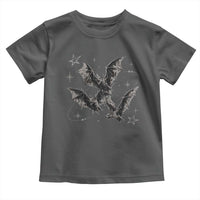 Three Bats Y2k Toddler T Shirt Vintage 90s Style Bat Gothic Occult Halloween Bat Graphic
