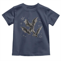 Three Bats Y2k Toddler T Shirt Vintage 90s Style Bat Gothic Occult Halloween Bat Graphic