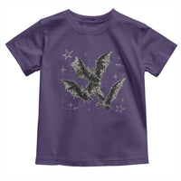 Three Bats Y2k Toddler T Shirt Vintage 90s Style Bat Gothic Occult Halloween Bat Graphic