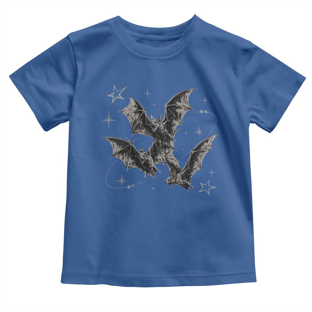 Three Bats Y2k Toddler T Shirt Vintage 90s Style Bat Gothic Occult Halloween Bat Graphic