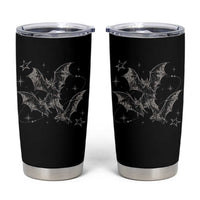 Three Bats Y2k Tumbler Cup Vintage 90s Style Bat Gothic Occult Halloween Bat Graphic