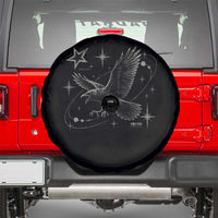 Raven Crow Y2k Spare Tire Cover Gothic Cyber Sigilism Occult Dark Academia Black Bird Graphic
