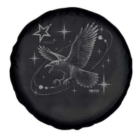 Raven Crow Y2k Spare Tire Cover Gothic Cyber Sigilism Occult Dark Academia Black Bird Graphic