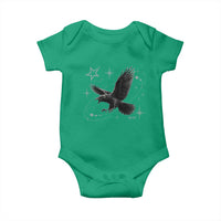 Raven Crow Y2k Baby Onesie Gothic Cyber Sigilism Occult Dark Academia Black Bird Graphic