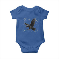 Raven Crow Y2k Baby Onesie Gothic Cyber Sigilism Occult Dark Academia Black Bird Graphic