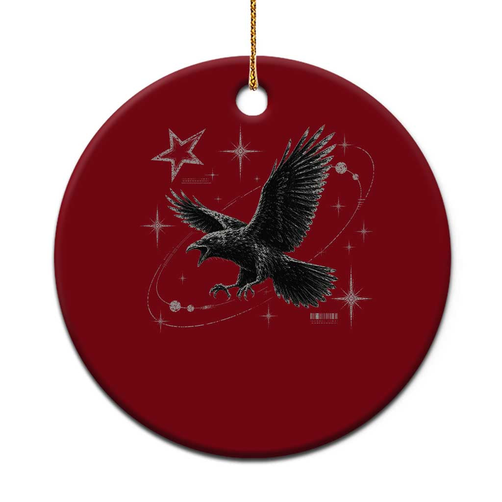 Raven Crow Y2k Ceramic Ornament Gothic Cyber Sigilism Occult Dark Academia Black Bird Graphic
