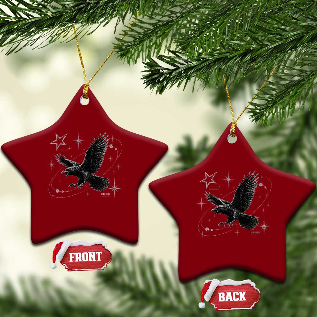 Raven Crow Y2k Ceramic Ornament Gothic Cyber Sigilism Occult Dark Academia Black Bird Graphic