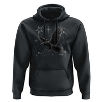 Raven Crow Y2k Hoodie Gothic Cyber Sigilism Occult Dark Academia Black Bird Graphic