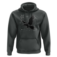 Raven Crow Y2k Hoodie Gothic Cyber Sigilism Occult Dark Academia Black Bird Graphic