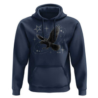 Raven Crow Y2k Hoodie Gothic Cyber Sigilism Occult Dark Academia Black Bird Graphic