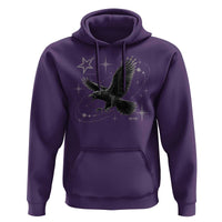 Raven Crow Y2k Hoodie Gothic Cyber Sigilism Occult Dark Academia Black Bird Graphic