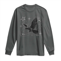 Raven Crow Y2k Long Sleeve Shirt Gothic Cyber Sigilism Occult Dark Academia Black Bird Graphic