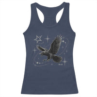 Raven Crow Y2k Racerback Tank Top Gothic Cyber Sigilism Occult Dark Academia Black Bird Graphic