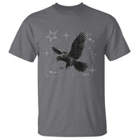 Raven Crow Y2k T Shirt Gothic Cyber Sigilism Occult Dark Academia Black Bird Graphic