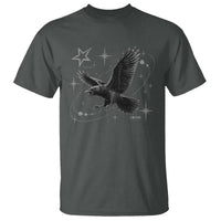 Raven Crow Y2k T Shirt Gothic Cyber Sigilism Occult Dark Academia Black Bird Graphic