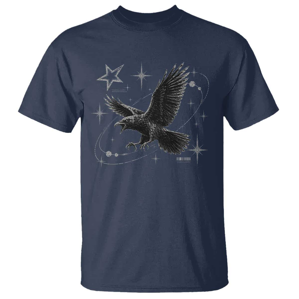 Raven Crow Y2k T Shirt Gothic Cyber Sigilism Occult Dark Academia Black Bird Graphic