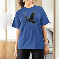 Raven Crow Y2k T Shirt For Women Gothic Cyber Sigilism Occult Dark Academia Black Bird Graphic